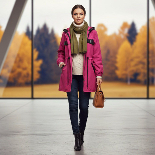 مانتو بارانی کلاه دار