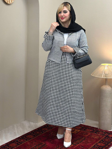 ست دوتیکه کت دامن