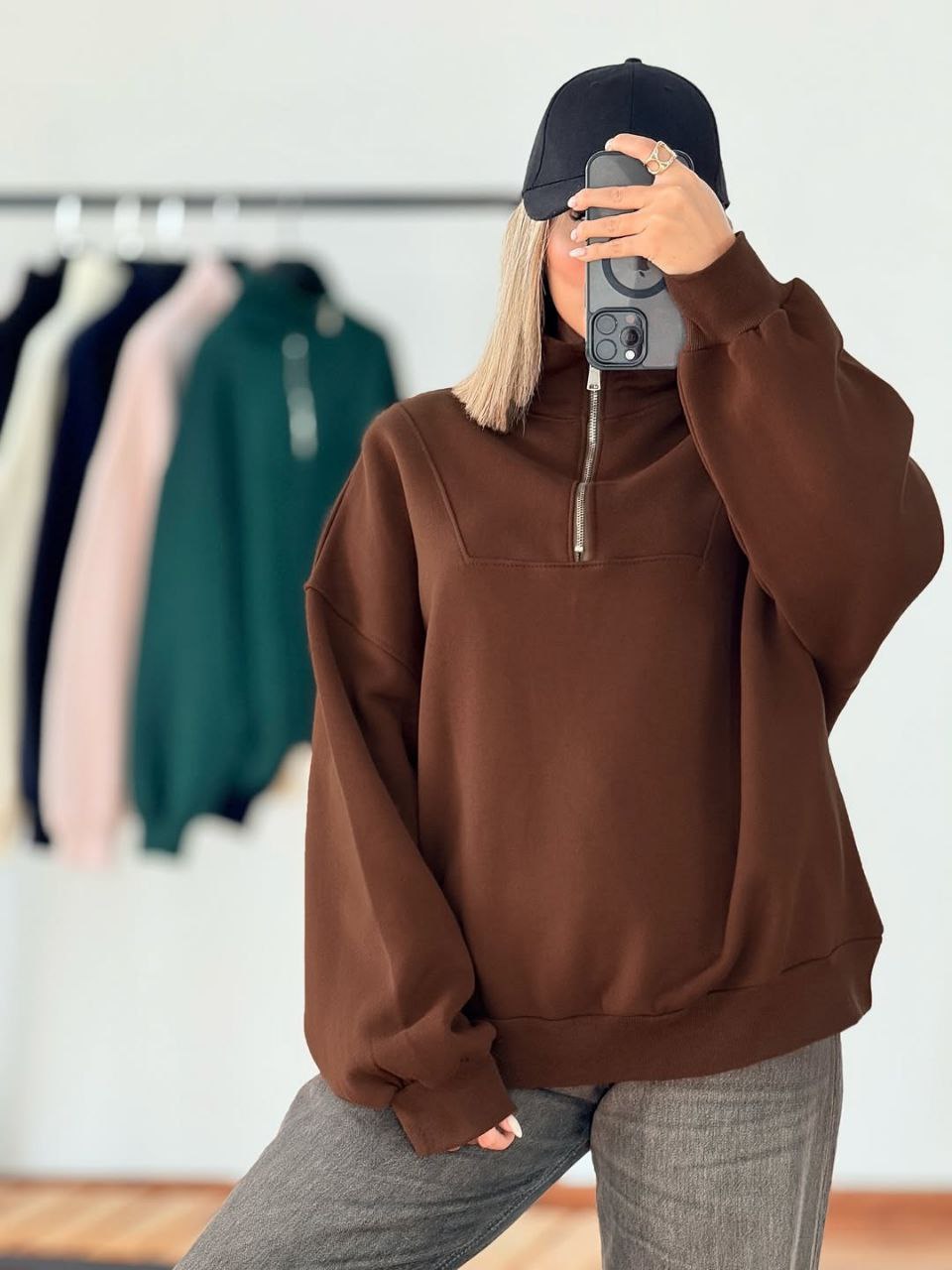 دورس نیم زیپ پنبه