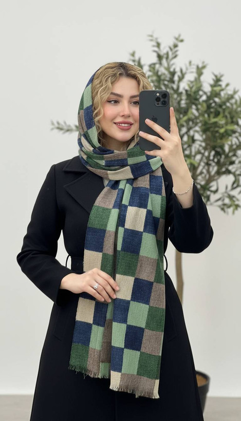 شال بهاری ماه تاج در رنگ بندی کد 7130 ست شو🎀🌙