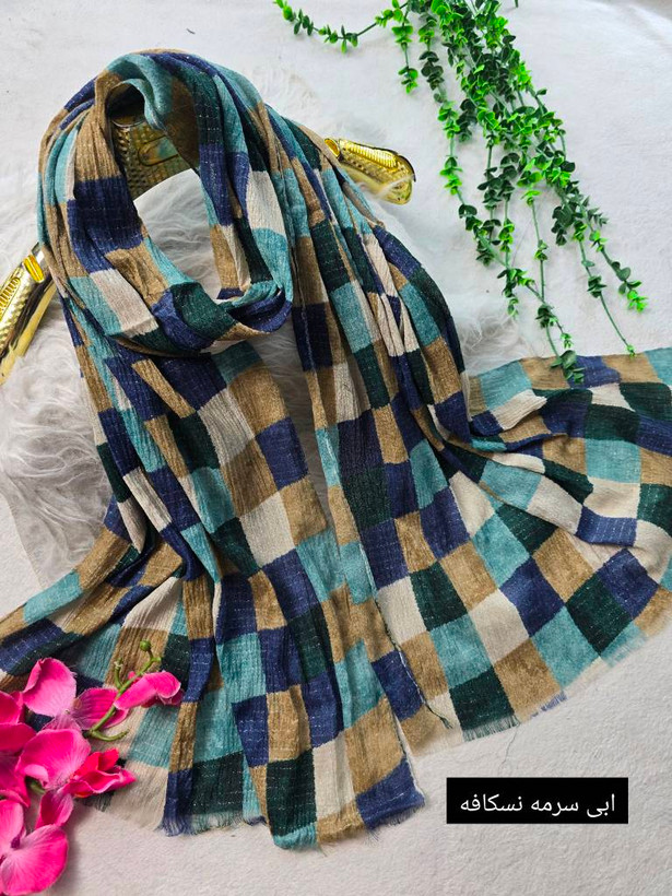 شال بهاری ماه تاج در رنگ بندی کد 7130 ست شو🎀🌙
