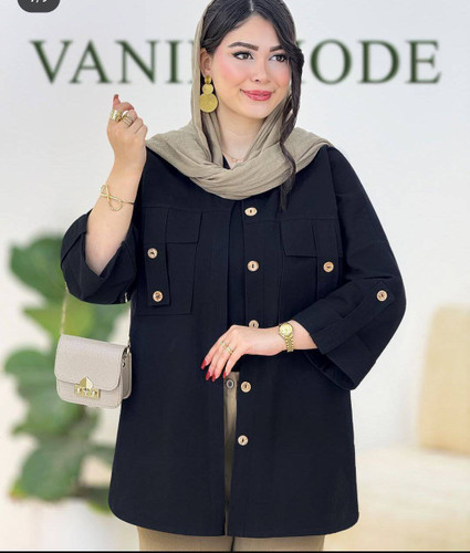 شومیز مانتویی لنین در دو رنگ زیبا کد 7623 سیمونا🌹🛍️