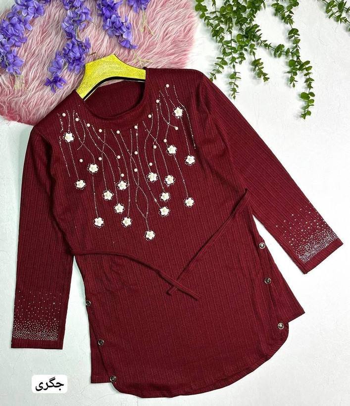 تونیک زیبا شکوفه در رنگ بندی کد 5624 ماه بانو✅🛍️