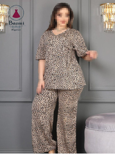 ست بلوز و شلوار پلنگی 💯🛍🎀۳۳۱۵بزمی