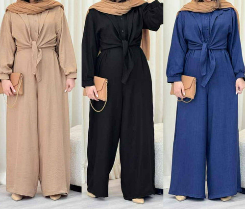 ست دو تیکه شومیز و شلوار گره ای با رنگبندی و کیفیت عالی ❤️😍کد1472