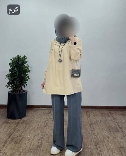 تونیک لنین گلدوزی شده با رنگبندی و کیفیت عالی😍کد8164