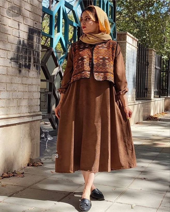 ست پیراهن و جلیقه ماهلین شیک و زیبا❤️✅99967پرفازبرند