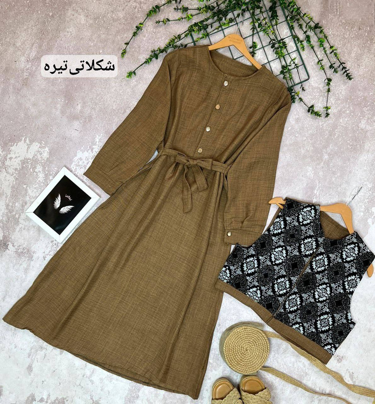 ست پیراهن و جلیقه ماهلین شیک و زیبا❤️✅99967پرفازبرند
