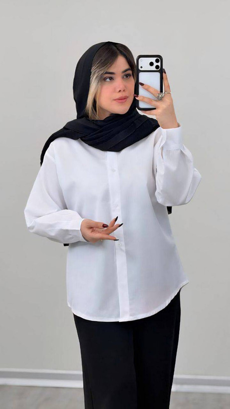 شومیز ساده تترون شیک و راحت 😍👌✅6114شایسته