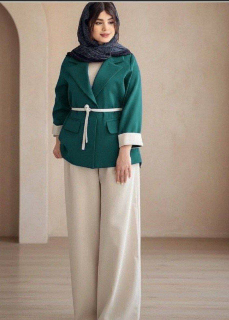 کت و شلوار آزیتا شیک و مجلسیدر رنگبندی عالی کد 5306 سیمو
