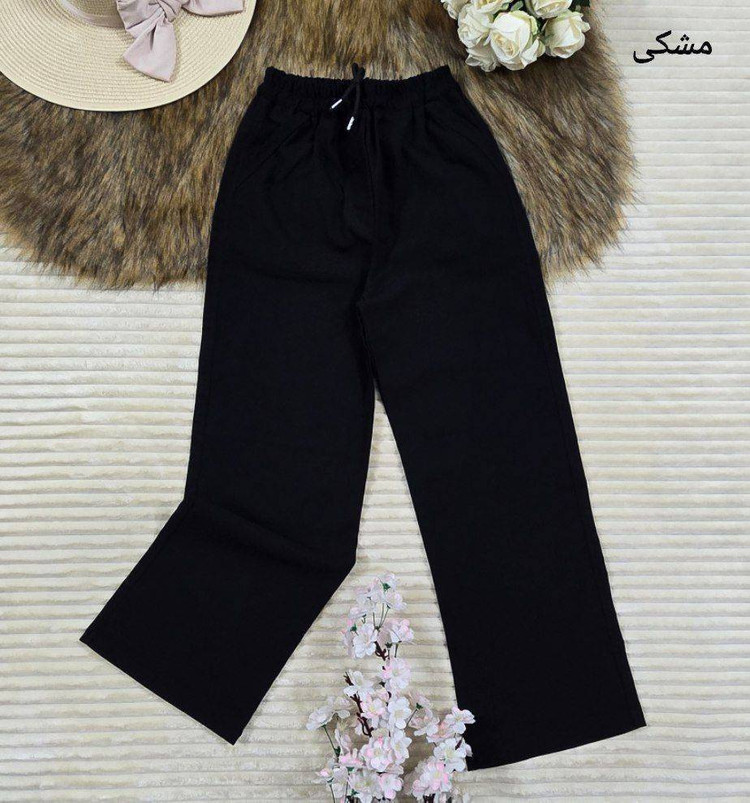 شلوار بگ مازراتی درجه یک تنخور عالی شیک رنگ مشکی 💖😍💖 کد۱۰۰۰۸ فاروین