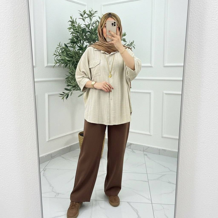 شومیز پانچ جیب نما آزاد و فوقالعاده خوش تن 🧸😍کد آندیا ساتین