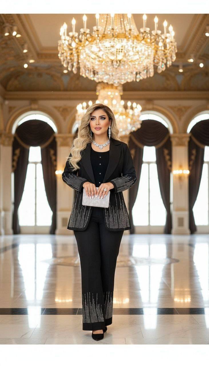 ست کت شلوار مجلسی و کت تک مجلسی و بیرونی ۱۱۵۳ ترند
