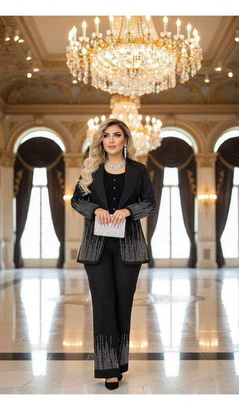 ست کت شلوار مجلسی و کت تک مجلسی و بیرونی ۱۱۵۳ ترند