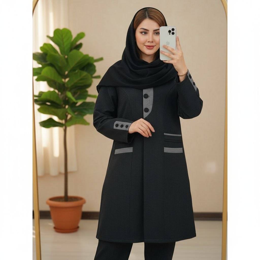 مانتو شلوار اداری بسیار شیک و با کیفیت عالی 😍🔥کد#ماهگل ساریگل