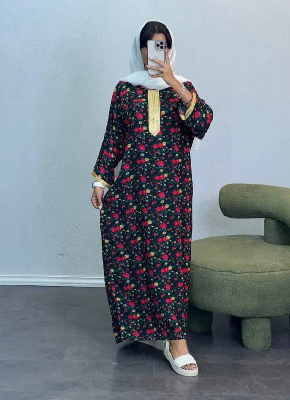 پیراهن سنتی دوزی زیبا در دو رنگ کد 75904 تارا
