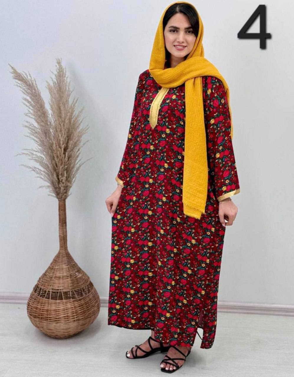 پیراهن سنتی دوزی زیبا در دو رنگ کد 75904 تارا