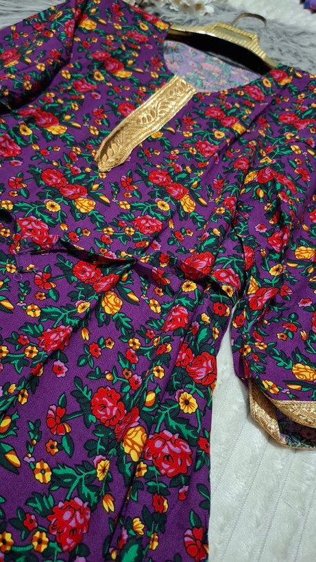پیراهن سنتی دوزی زیبا در دو رنگ کد 75904 تارا