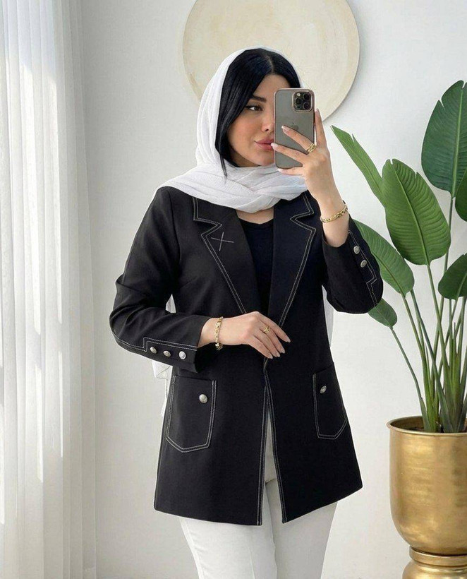 کت تک رو دوزی زیبا کد 39510 پری