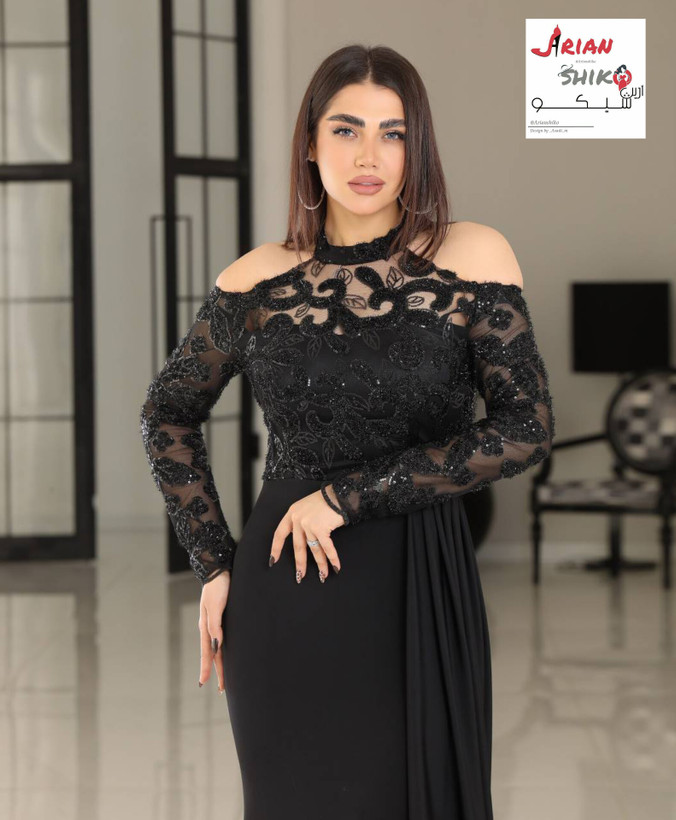 پیراهن مجلسی ترلان بسیار زیبا و پرفروش😍👌با تخفیف باور نکردنی به مدت سه روز😎کد622برلی