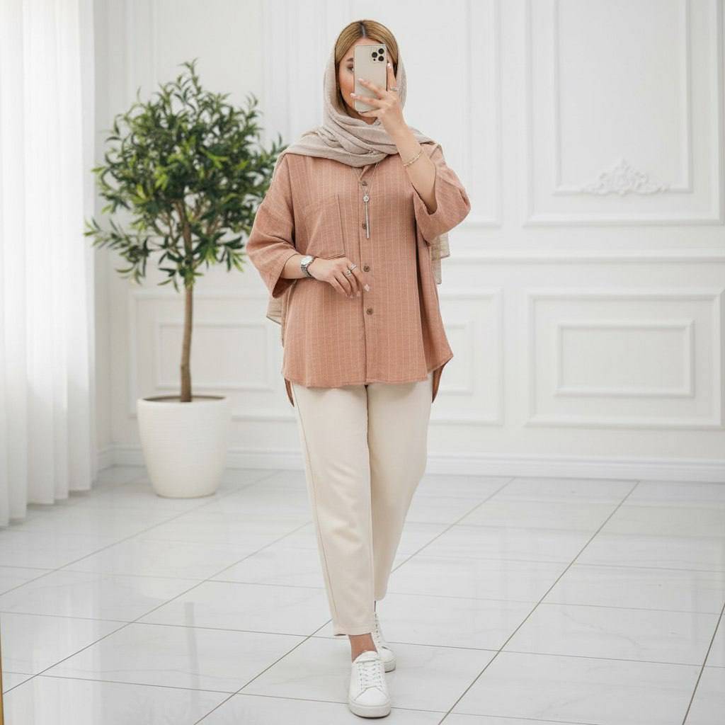 شومیز مانتویی مریلاکیفیت عالی❤️✅ساتین