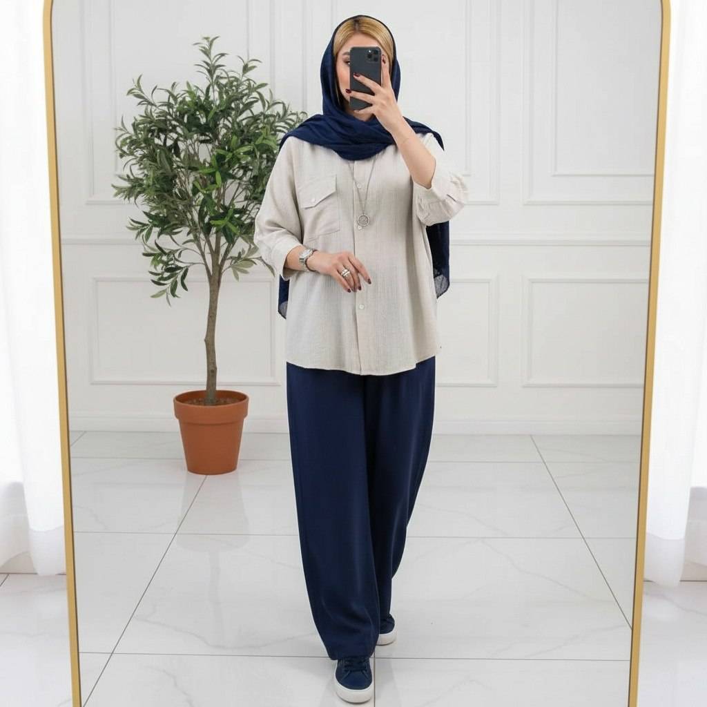 شومیز پانچ جیب نما آندیا در رنگبندی عالی 😍✅ساتین