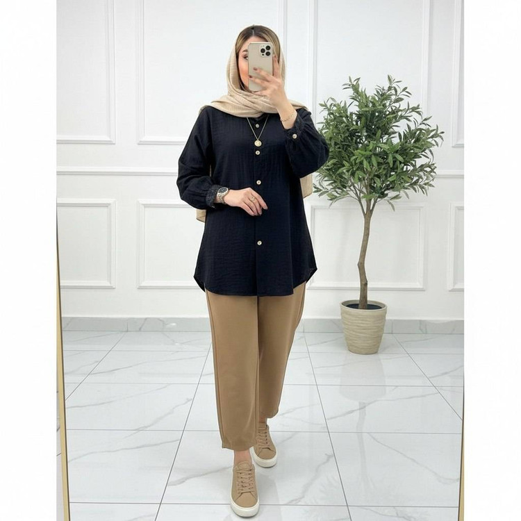 شومیز مانتویی بامبو NRشیک و راحت 😍✅ساتین
