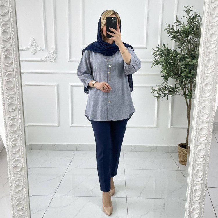 شومیز مانتویی آبشاری ماهیل دررنگبندی کیفیت تضمینی 😍 ✅91959ساتین