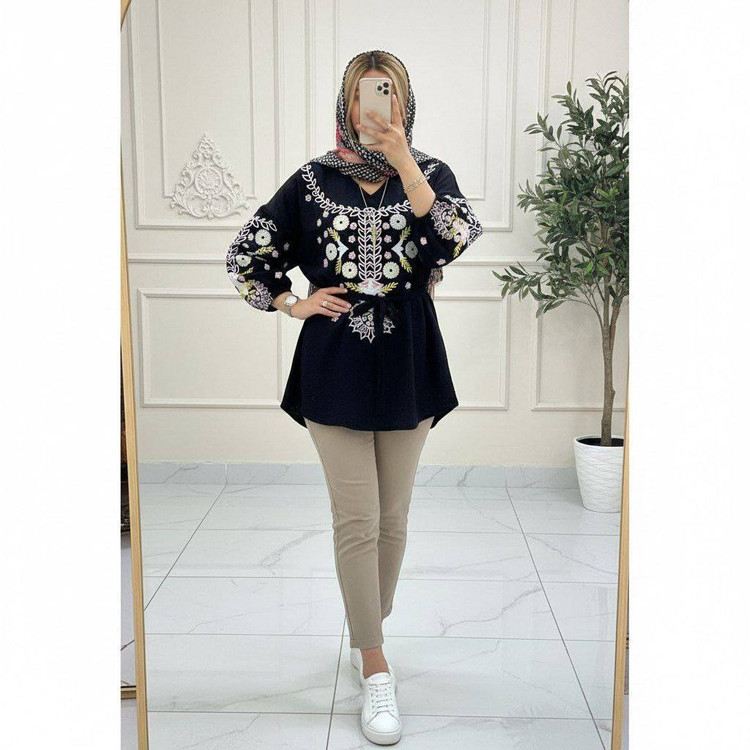 تونیک مانتویی کمربنددارشایلین زیبا و خاص 😍✅101266ساتین