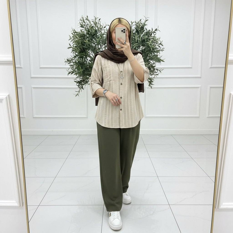 شومیز مانتویی کوک دوزی شیک و راحت 🌱🩵101585ساتین