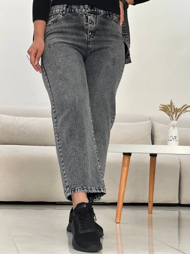 شلوار نیم بگ واید جنس جین با کیفیت❤️🥰کد2628 ترمه