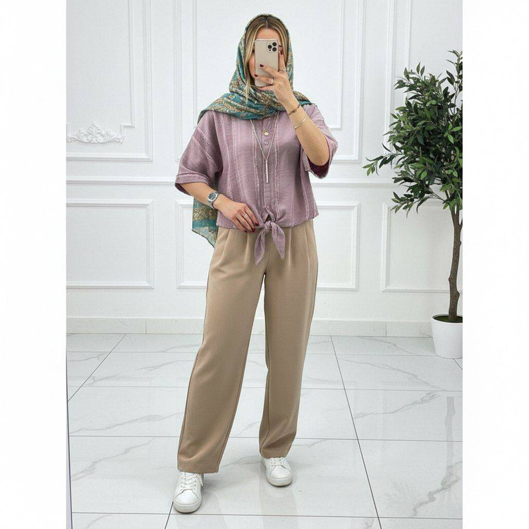 شومیز گره ای لاینا مخصوص زیبا پسندا 🌱😍101532ساتین