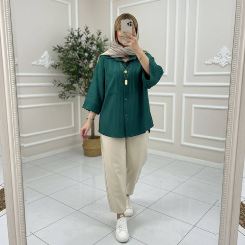 شومیز مانتویی باکسی لاویا کیفیت عالی ✅😍ساتین