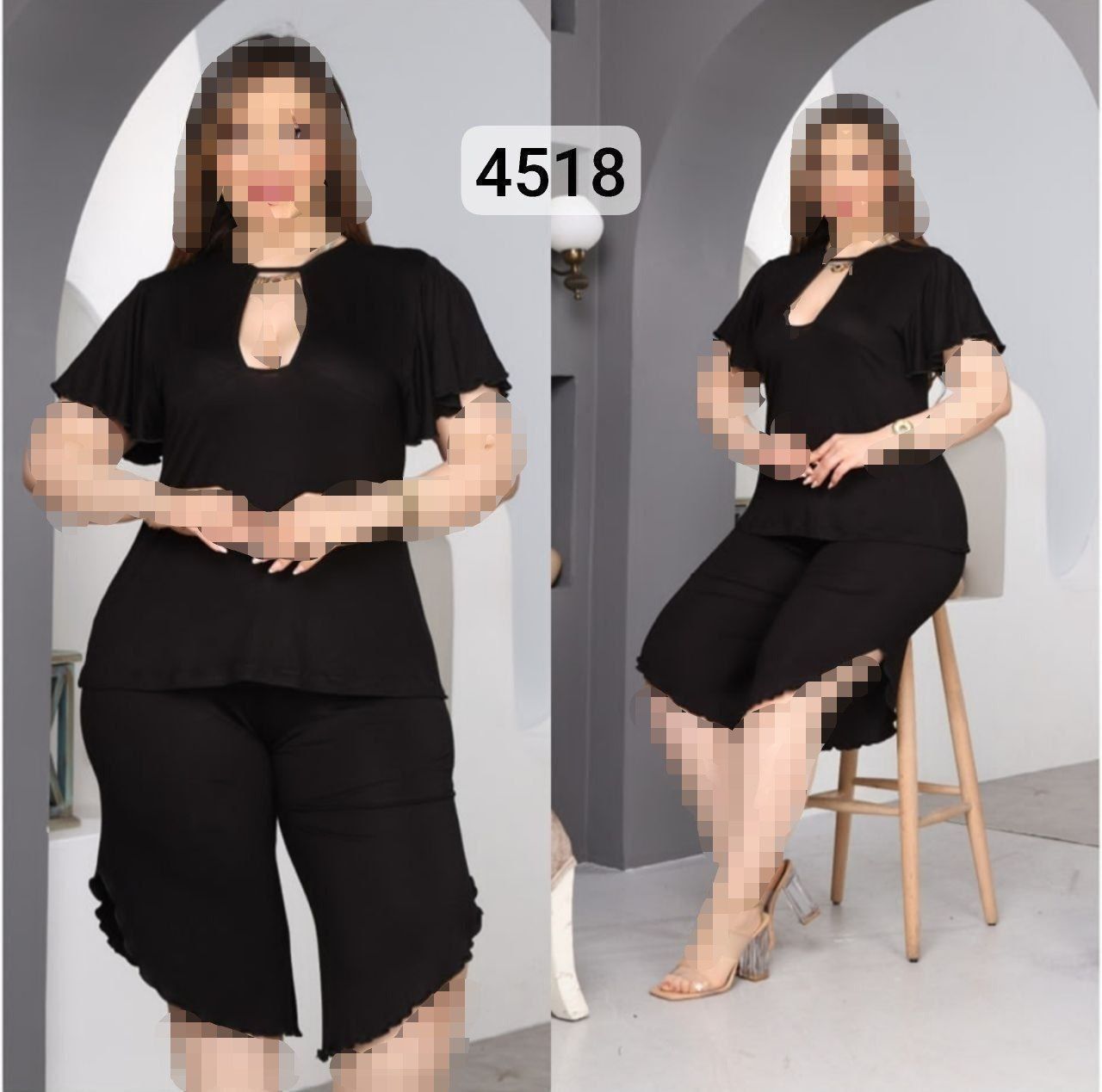 ست تیشرت و شلوارک دلبری 🛍💯🎀🎀🌈سایز بزرگ  ارسال ۵ و ۶ روز کاری ۴بزمی۵۱۸