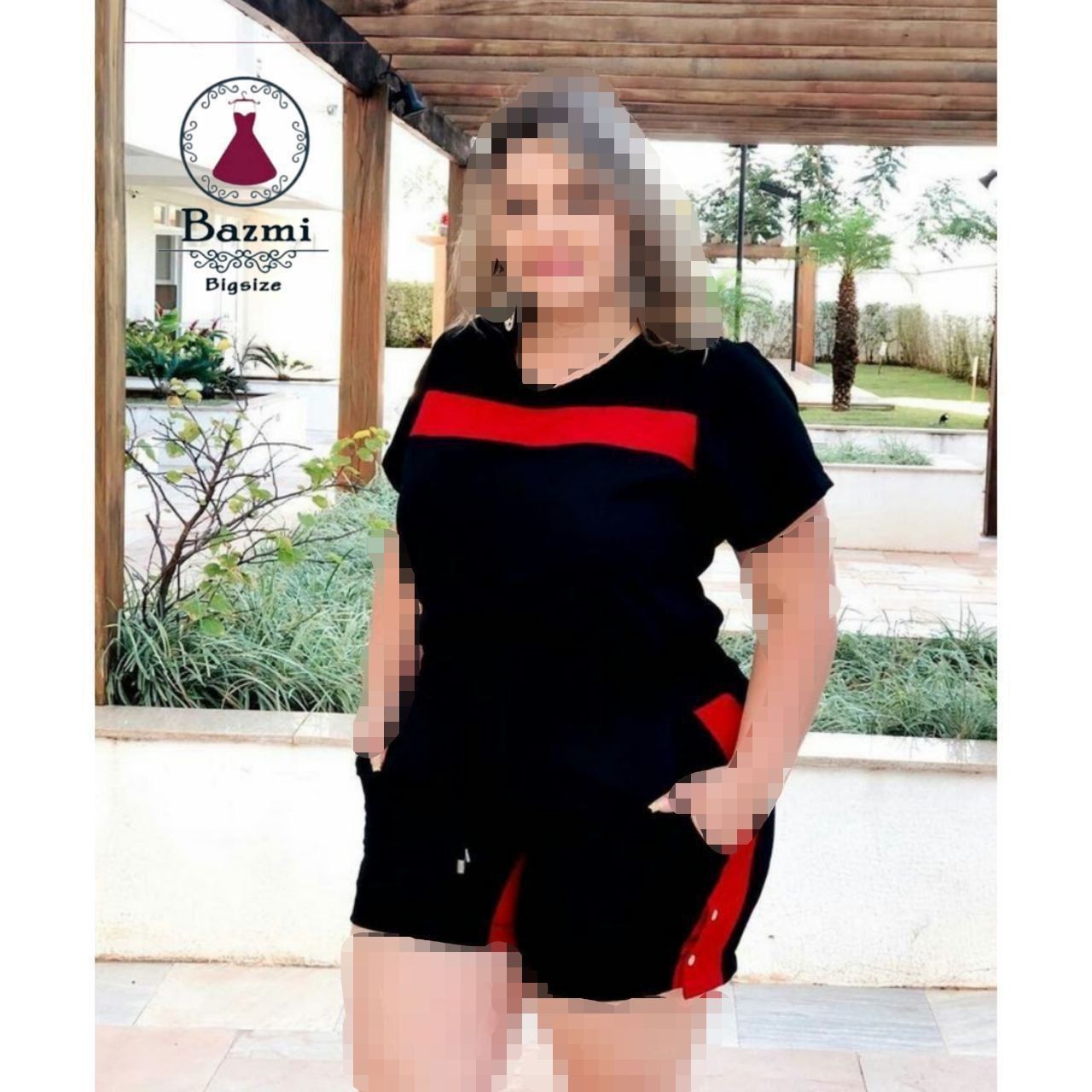 ست تیشرت شورتک سایز بزرگ ۱۰۹۹ بزمی🌈💯🎀🛍