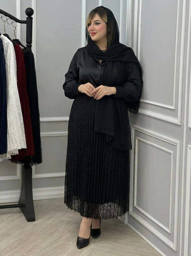 : دامن پلیسه گیپور درجه یک 💞🤩🌈مدرن