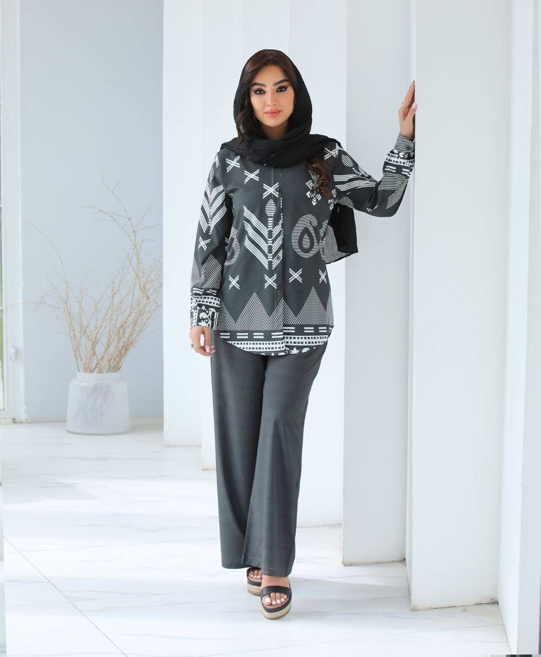 ست شومیزشلوار همراز زیبا و راحت ❤️✅8240الیشکا