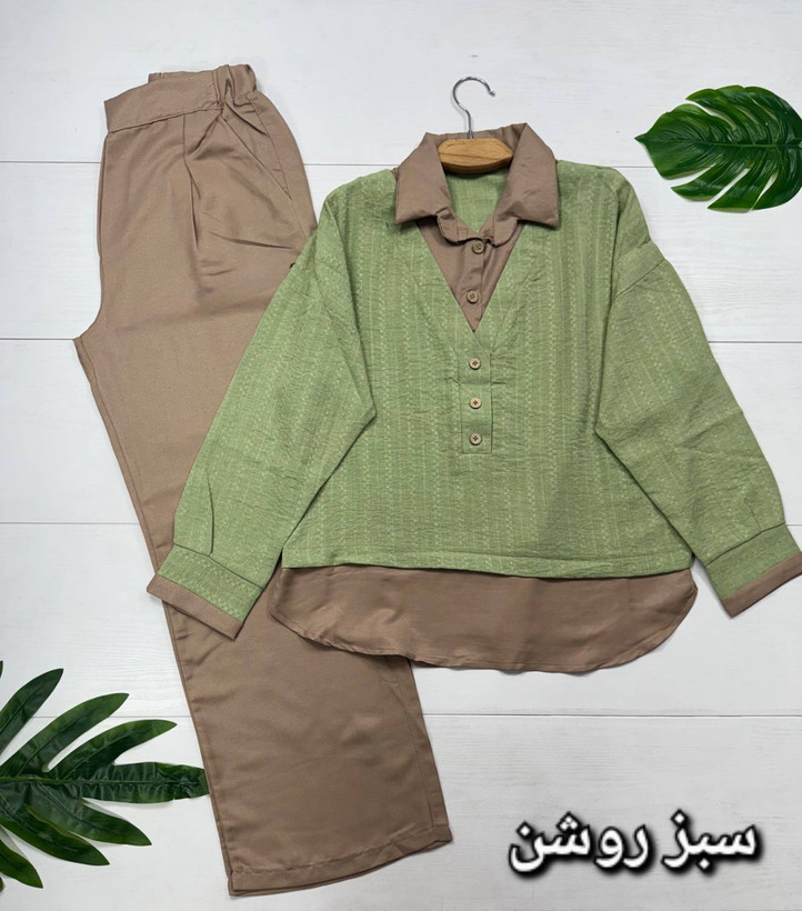 ست شومیز و شلوار ملکه زیبا و مجلسی 😍✅9287الیشکا