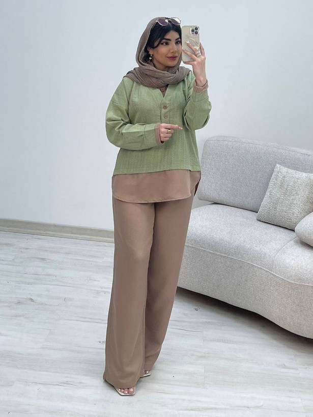 ست شومیز و شلوار ملکه زیبا و مجلسی 😍✅9287الیشکا