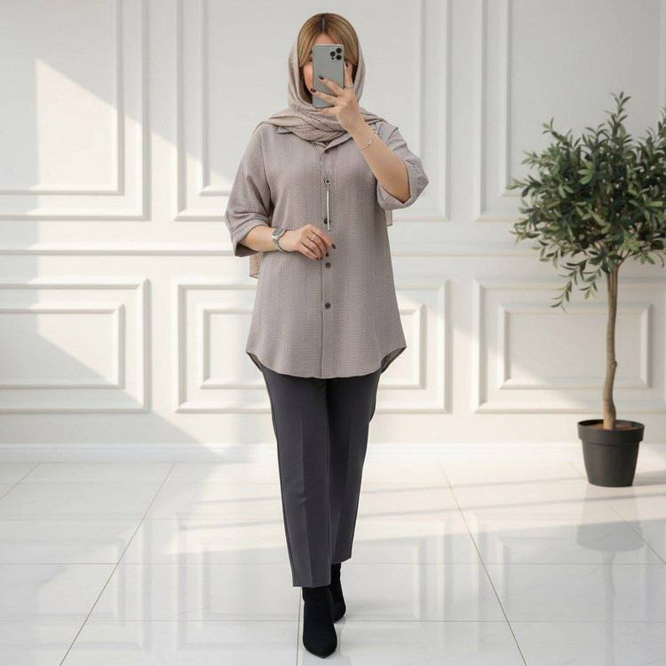 شومیز مانتویی کوک دوزی شیک و دلبرر ❤️✅89494ساتین