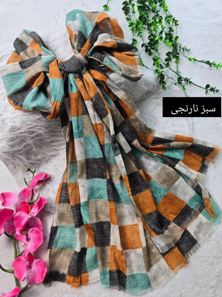 شال ماه تاج کیفیت درجه یک ایستایی عالی در رنگبندی 🌈 🌈 کد ۷۱۳۰ ستشو