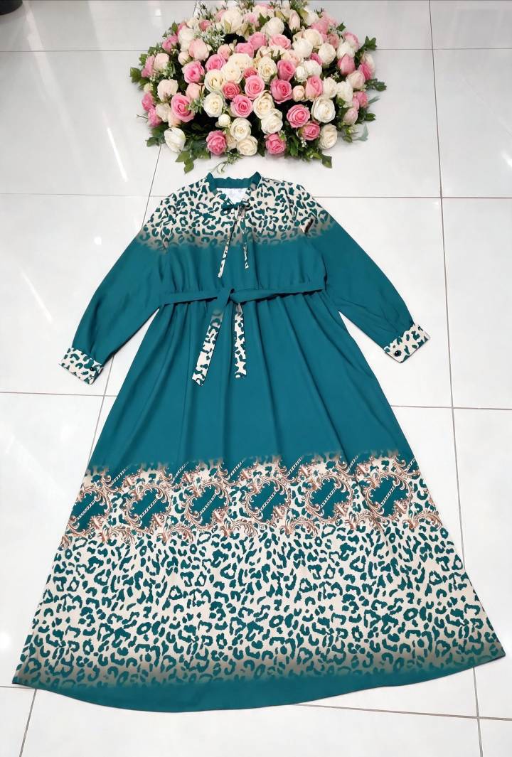 پیراهن بالا پایین پلنگی بوگاتی اعلا در رنگ بندی زیبا 🌈 😍 کد ۱۲۴۰۷ دلتا