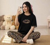 ست تیشرت شلوار فدرا زیبا و راحت ❤️✅12526الیشکا