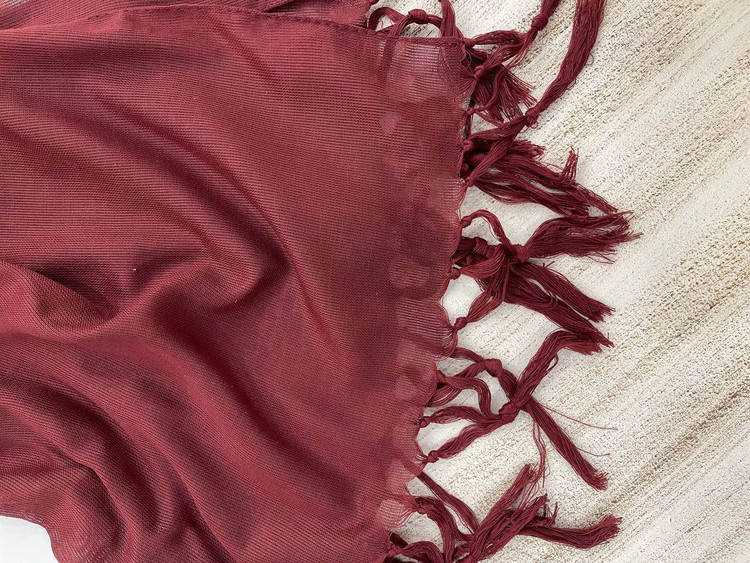 شب نخی تک رنگ زرشکی🫀🎀کد 6814 ترمه