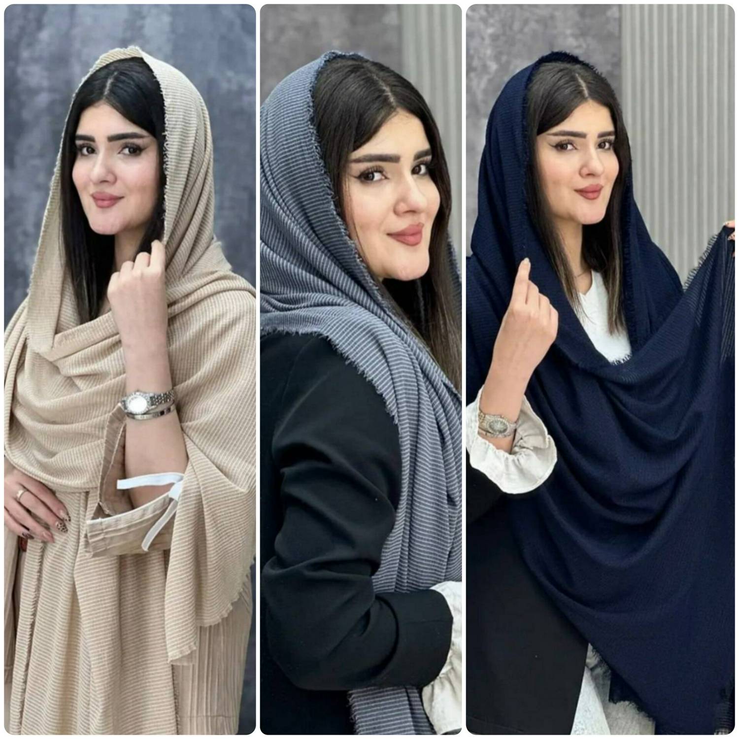 شال دور ریش سرخور زیبادر رنگبندی 🎀🎀🎀کد۱۲۵۳۷ ستشو