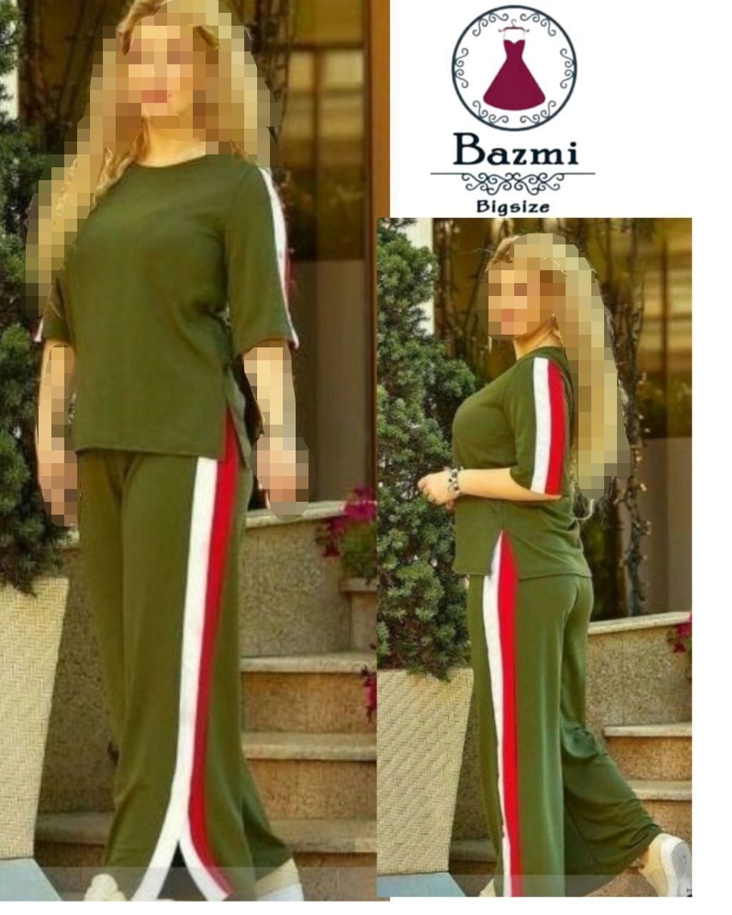 ست بلوز و شلوار سایز بزرگ ارسال ۵ تا ۷ روزکاری بعد از ثبت 🌈🛍💯بزمی۹۸۹۸