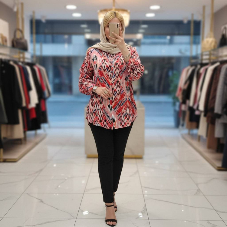 شومیز حنا تک رنگ و زیبا 🎀🥰کد 9527 کلار