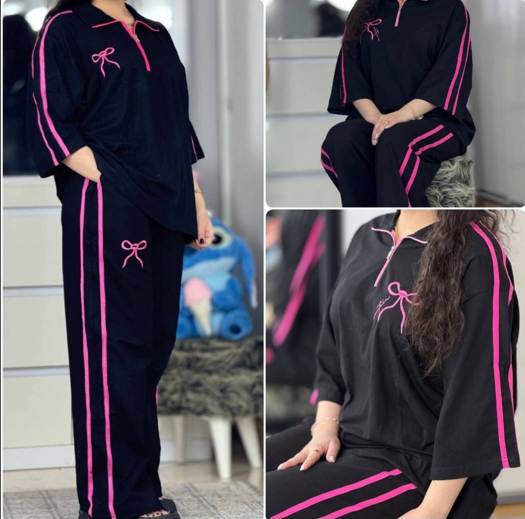 ست پنبه گلکسی صورتی مشکی مدرن 🎀💞🛍🌈🌈