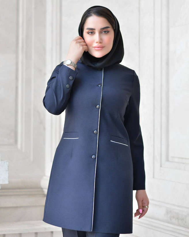 مانتو و شلوار اداری سولماز زیبا و شیک 😍 ✅ 4094 آمیگل