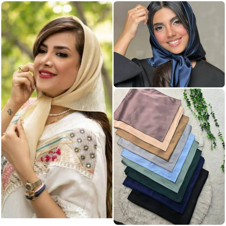 مینی اسکارف سلیک ساتن سیلک ایستایی خوب رنگ بندی عروسکی 🌈🌈🌈ساتن سیلک✅️✅️ستشو۶۸۹۱